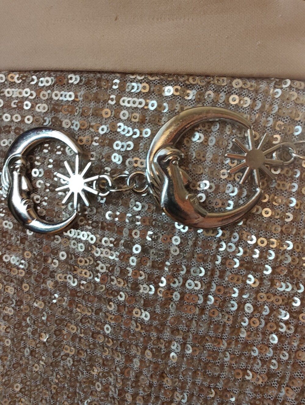 Adjustable Silver Metal Waist Chain Moon & Stars Belt - Picture 6 of 13